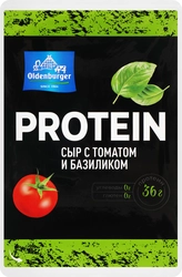 Сыр протеиновый OLDENBURGER с томатом и базиликом 30%, ломтики, без змж, 125г