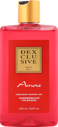 Гель для душа DEXCLUSIVE Amore парфюмированный, 500мл, крупный план