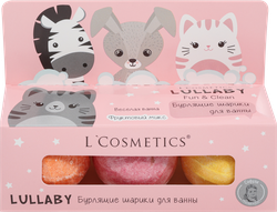 Набор бурлящих шариков для ванны LULLABY Розовый, 3x55г, 165г, детальное фото
