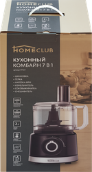 Кухонный комбайн HOMECLUB 7в1 (шинковка, терка, нарезка фри, измельчение, смешивание, соковыжималка), фото