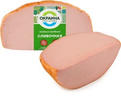 Колбаса вареная ОКРАИНА Сливочная, весовая, картинка