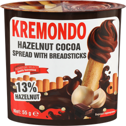 Паста ореховая KREMONDO с хлебными палочками, 55г, детальное фото