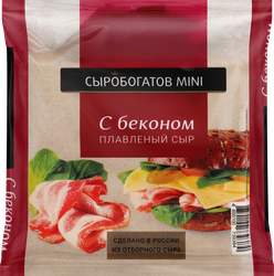Сыр плавленый СЫРОБОГАТОВ Mini с беконом 45%, без змж, 112г, детальное фото