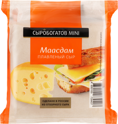Сыр плавленый СЫРОБОГАТОВ Mini Маасдам 45%, без змж, 112г, вид