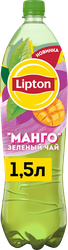 Напиток LIPTON Зеленый чай со вкусом манго негазированный, 1.5л, фото