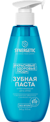 Зубная паста SYNERGETIC Ultra White отбеливающая, 240г, картинка