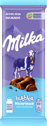 Шоколад молочный MILKA Bubbles Пористый, 72г, фотография