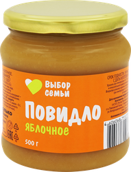 Повидло ВЫБОР СЕМЬИ Яблочное, 500г, фото