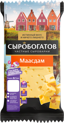 Сыр СЫРОБОГАТОВ Маасдам 45%, без змж, 180г, детальное фото