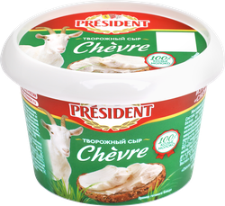 Сыр творожный PRESIDENT Chevre из козьего молока 65%, без змж, 140г, картинка