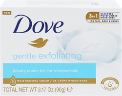 Крем-мыло DOVE Gentle Exfoliating Нежное отшелушивание, 90г, крупный план