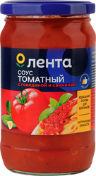 Соус томатный ЛЕНТА с говядиной и свининой, 350г, вид
