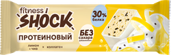 Батончик протеиновый FITNESSHOCK Лимон-чиа, глазированный, 40г, крупный план