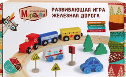 Развивающая игра MAPACHA Железная дорога из дерева, Арт. 76832, вид