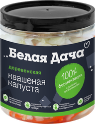 Капуста квашеная БЕЛАЯ ДАЧА Деревенская, 450г, крупный план