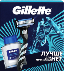 Набор подарочный GILLETTE Mach3 Бритва с 1 сменной кассетой+Лосьон после  бритья GILLETTE Arctic Ice, 50мл, детальное фото