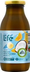 Смузи ЛЕНТА LIFE Банан, апельсин, кокос, 0.3л, фотография