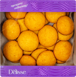 Печенье бисквитное DELISSE со вкусом апельсина, с кондитерской глазурью, 300г, картинка