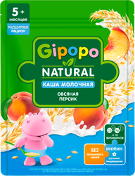 Каша овсяная GIPOPO Natural молочная, с персиком, с 5 месяцев, 200г, вид