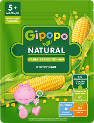 Каша кукурузная GIPOPO Natural безмолочная, с 5 месяцев 180г, изображение