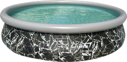 Бассейн с надувным бортом ACTIWELL AQUA Мрамор 360х76см, с фильтром и картриджем, Арт. 17794EUV55, крупный план