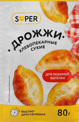 Дрожжи хлебопекарные SUPER сухие, 80г, детальное фото