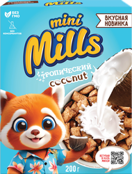 Готовый завтрак MINI MILLS Подушечки с кокосовой начинкой, 200г, изображение