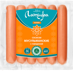 Сосиски ЛАТИФА Мусульманские Халяль, 350г, фотография