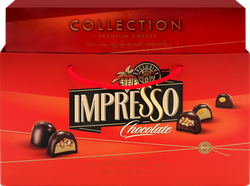 Набор конфет IMPRESSO Премиум красный, 424г, крупный план