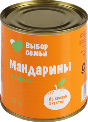 Мандарины ВЫБОР СЕМЬИ в сиропе, 314мл, детальное фото
