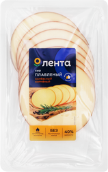 Сыр плавленый копченый ЛЕНТА Колбасный 40%, нарезка, без змж, 150г, детальное фото