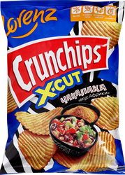 Чипсы картофельные LORENZ Crunchips X-Cut&nbsp;Чакалака, рифленые, 130г, крупный план