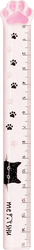Линейка MESHU Paw 15см, пластиковая, тонированная, с блестками, крупный план