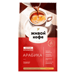 Кофе зерновой ЖИВОЙ КОФЕ Arabica, 800г, фотография