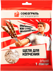 Щепа ольховая для копчения СОЮЗГРИЛЬ, Арт. N1-K03, 1л, крупный план