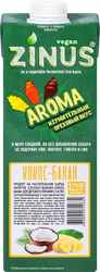 Напиток растительный ZINUS VEGAN Кокос, банан 3,2%, 1000мл, изображение