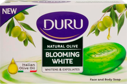 Мыло туалетное DURU Natural Olive Blooming White с эффектом отбеливания, 140г, изображение