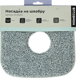 Насадка для швабры HOMECLUB микрофибра 21,5х21см, Арт. N-MOP3, фото
