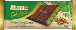 Шоколад молочный ULKER Dubai Chocolate с фисташковой начинкой и кадаифом, 93г, вид