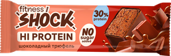 Батончик протеиновый FITNESSHOCK Шоколад, 30% протеина, без сахара, 40г, крупный план