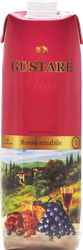 Вино GUSTARE красное полусладкое, 1л, изображение