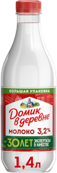 Молоко пастеризованное ДОМИК В ДЕРЕВНЕ 3,2%, без змж, 1440г, картинка
