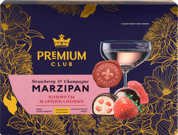 Конфеты PREMIUM CLUB марципановые с кусочками клубники и шампанским, 98г, фотография