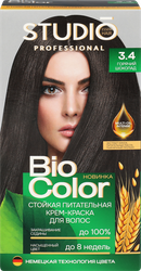 Краска для волос STUDIO Biocolor 3.4 Горячий шоколад, 115мл, картинка