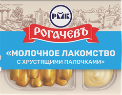 Молоко сгущенное РОГАЧЕВЪ Молочное лакомство, с хлебными палочками, 47г, детальное фото