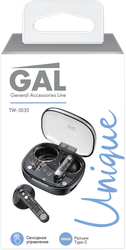 Наушники беспроводные GAL с микрофоном, черные, Арт. TW-3030
