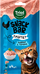Лакомство для кошек SNACK BAR Паштет из курицы с тунцом, 40г, вид