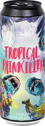 Пиво светлое PLAN B Tropical Painkiller нефильтрованное непастеризованное неосветленное 8,5%, 0,45л, крупный план