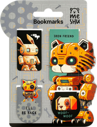 Закладки магнитные для книг MESHU Iron friend, матовая ламинация, 4шт, детальное фото