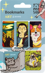 Закладки магнитные для книг MESHU Book art, матовая ламинация, фольга, 5шт, вид